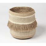 Hartsmede Handwoven Sandy Tasselled Storage Basket