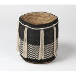 Hartsmede Handwoven Tasselled Black Storage Basket