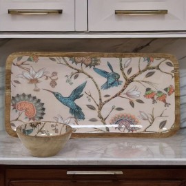 Fancy Appetizer Tray Platter Humming Bird