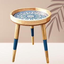 Handmade Side Table Solid Mango Wood Detachable Legs Marrakesh